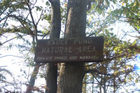 sign for eagle pond at cache river